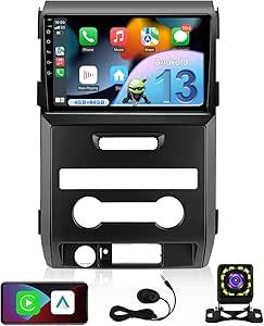 [4+64GB] Android 13 Car Stereo Upgrade for Ford f150 2009 2010 2011 2012 2013 2014 Radio Support Wireless Carplay Android Auto 9'' IPS Touchscreen F-150 Radio Replacement Bluetooth GPS Backup Camera 