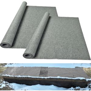 No-Slip Ice and Snow Carpet Mats, 16 x 118 Inches, Felt Snow Mat Carpet for Outdoor (2)