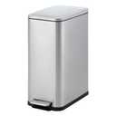 Garvee 13 gal Kitchen Trash Can, Stainless Steel Step Garbage Bin with Soft-Close Lid & Removable Bucket, Fingerprint Proof, Slim for Narrow Spaces, Bathroom or Office (Silver)