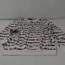 Bioworld Hello Kitty Repeat Text Women's White Crew Neck Long Sleeve Sweatshirt (Medium)