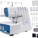 MILLEPUNTI MLD42 Metal Frame Serger Overlock Sewing Machine, 12 Built-In Stitches, 2-3-4 Stitch Capability, 1300 Stitches Per Minute, Serger with Accessory Kit & Adjustable Differential Feed
