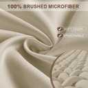 FreshCulture King Fitted Sheet Only - Hotel Quality Fitted Sheet King Size - Ultra Soft & Breathable - Brushed Microfiber - Deep Pocket - Cooling Fitted Sheets for King Size Bed (Sand)