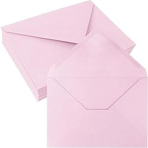 50 Pack 5x7 Envelopes Letter Size, Pink A7 Envelopes Self Seal for Wedding Invitation, Envelope 5.4x7.6 for Greeting Cards, Photos, Baby Shower, Graduation, Thank You Cards, Announcements