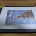 12x16 Picture Frame 3 Pack, Black Wood, Tempered Glass, 8.5x11 Mat