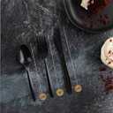 PLASTICPRO 1000 piece Cutlery Combo set of Black Plastic Forks, Spoons, and Knives Disposable Colored Cutlery Bulk Pack Variety Pack for Party Home Office