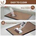 Non Slip Bath Mat, Heavy Duty Absorbent Quick Dry Bathroom Rugs, Upgrade Rubber Ddging Washable Bathroom Floor Mats Fit Under Door Bathtub Shower Room, Brown 24x16