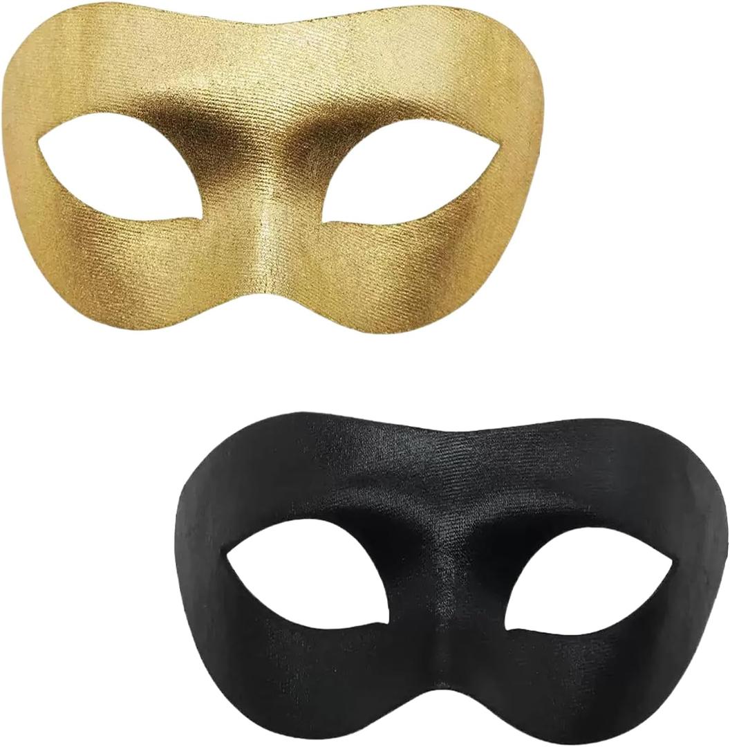 Black & Gold Venetian Masquerade Mask for Men & Women Classic Vintage Retro Masks for Carnival, Mardi Gras, Halloween Party, Costume Party Prom Ball Cosplay