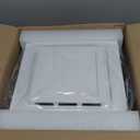 Bathroom Exhaust Fan with Light, 120 CFM Quiet Ventilation Fan with 6200K 12W LED Light 1.0 Sones Low Noise, 4 Inch Duct Quiet Square Ceiling Mount Vent Fan for Shower, Bathroom, Office, Home (White)