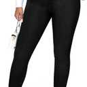 KUNMI Womens Classic High Waisted Skinny Stretch Butt Lifting Jeans Slim Fit Denim Pants (Large, Black)