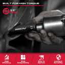 3/8" Drive Impact Socket Set - 49-Piece SAE (5/16 to 3/4 inch) and Metric (8-22mm) Sizes with Extension Bars and Universal Joint Standard & Deep CR-V Material for High Durability Impact Wrench