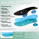 Women's Orthopedic Road Running Shoes: Comfortable Arch Supports Plantar Fasciitis Orthotic Sports Athletic Sneakers, Casual Flat Feet High Arch Tennis Work Walking Shoes for Foot Heel and Pain Relief (6.5, W2-lake Blue)