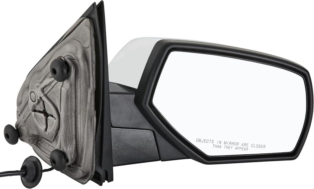 Side View Mirror Replacement Fit for 2014-2017 for Chevy Silverado 1500 for GMC Sierra 1500 Black Power Adjustment Heated Manual Folding Door Passenger Side Mirror Chrome Cover