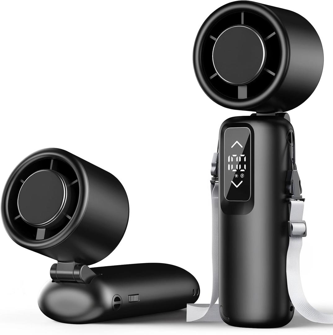 Portable Handheld Turbo Fan, 1-100 Gear Wind, Battery Operated, Up to 23 Working Hours, 3 IN 1 Personal Fan with Air Turbo Tech, Cooling Essentials for Indoor/Outdoor