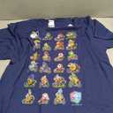 Mario Kart Character Stacks T-Shirt, 2XL, Navy Blue