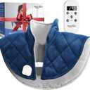 Heating Pad for Neck and Shoulders and Back, Weighted Heating Pads for Back Pain Relief, 2.2lb Large Electric Heat Pad, 6 Heat Settings, 5 Auto-Off, Birthday Christmas Gifts for Women Mom Men Dad Blue