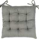 HLOVME Corduroy Chair Cushion with Ties Ultra Soft Warm Floor Cushion for Kids Reading Nook Comfortable Square Seat Cushion for Adult 15.7x15.7, Grey