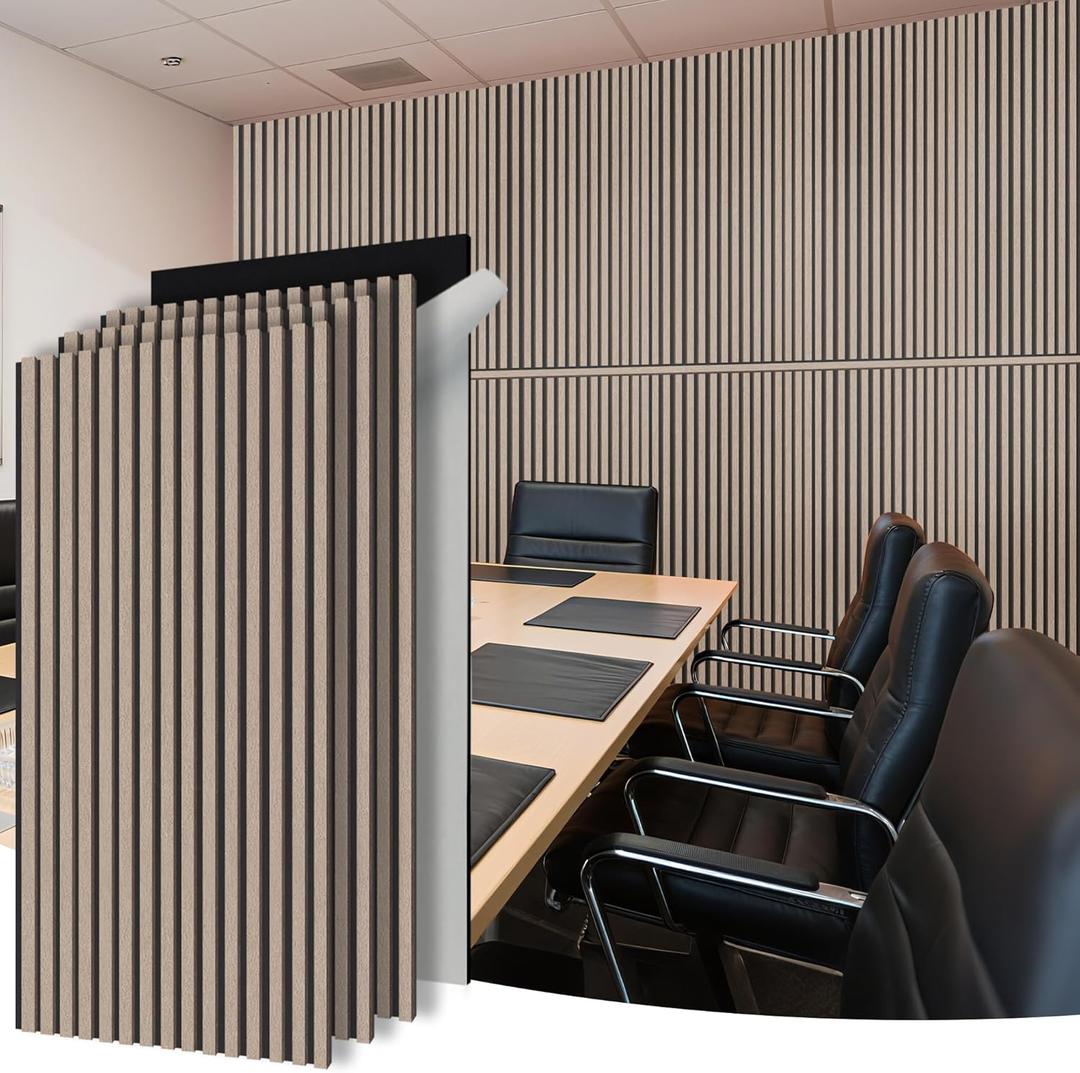 WoveN SounD Acoustic Panels, Black, 4 Pack, 47.2x23.6 in | Self-Adhesive, Peel and Stick, NRC 0.95, Refined Sound, Echo Reduction, Studio, Home, Office, Gaming Room