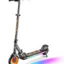 FanttikRide T9 Apex Electric Scooter for Kids, Big Kids E Scooter with Bluetooth Music Speaker, Colorful Lights, 7/10/12 MPH, 3 Adjustable Height, Foldable, Ride Time Up to 40 mins