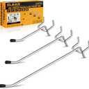 ELEAD 66-Piece 2/4/6 Inch Pegboard Hooks, Heavy Duty Peg Board Organizer Accessories, Peg Board Tool Hangers Fit for 1/4" and 1/8" Pegboard Hanging Tools Garage, Workshop, and Craft Storage