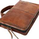 Leather Bible Cover Book Cover Planner Cover with Handle and Back Pocket (Small)