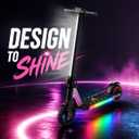Classic Foldable Electric Scooter for Kids, Bright Front Lights, Shining Pedal Lights, LED Display, Dual Brakes 150W Motor Kids Electric Scooter, UL2272 Certified