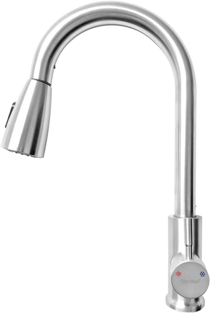 Kitchen Faucet Commercial Grade with Pull Down Sprayer Durable