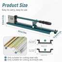 tonchean Din Rail Cutter Double Groove Manual Rail Cutter Tool 50cm/20in Ruler Sliding Baffle for Cutting 1.4inch Width Slotted Aluminium and Steel Din Rails
