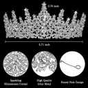 Gold Crown for Women Crystal Princess Tiaras Rhinestone Queen Headband Wedding Bridal Hair Accessories Birthday Prom Pageant Party Coming of Age Ceremony Photo Props (SilverB)