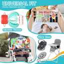 Orzbow Stroller Arch Toy for Baby, Musical Carseat Toys Hanging with Teething, Baby Mobile for Crib Bassinet Car Seat and Bouncer, Car Seat Activity Toy for Babies 0-12 Months