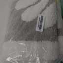 Bathroom Rugs, White Flower Fluffy Soft Superfine Fiber Rugs Non Slip Machine Wash Plush Bath Rugs for Bathroom Shower Room (20x32, Gray) (Grey)