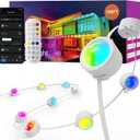 Fitop Permanent Outdoor Lights, 150FT RGB Waterproof LED Lights for House, Smart Outdoor Strip Light with Extendable Design, App/Remote Control, 16 Million Colors, IP67 Rated
