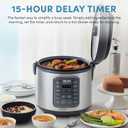 AROMA Professional Digital Rice Cooker, 10-Cup (Uncooked) / 20-Cup (Cooked), Multicooker, Slow Cooker, Steamer, Oatmeal Cooker, Egg Cooker, STS, 5 Qt, Gray, ARC-5200SG