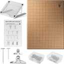 1216 Inch Macrame Board and Pins Kit, Double Sided Grids Handmade Braiding Macrame Board with Instructions - Perfect Macrame Tools and Supplies for Bracelet Creating, Knotting Creations