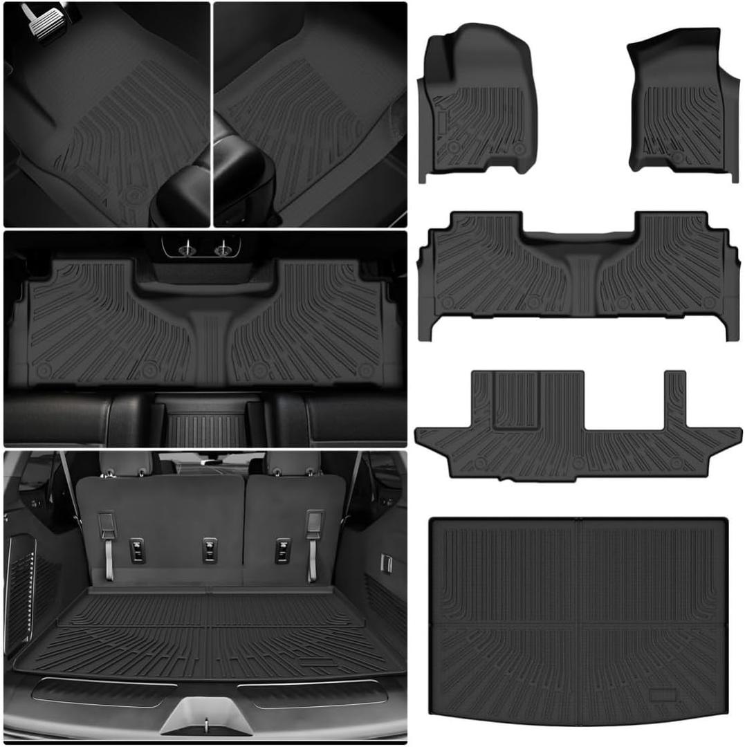 Floor Mats for 2021-2026 Chevy Suburban & GMC Yukon XL 8 Seats Bench Seats