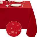Obstal 210GSM Rectangle Red Tablecloth, Christmas Decorations Waterproof Table Cloth, Table Cover Protector for Holiday Party Use (Rio Red,60 x 84 Inch)