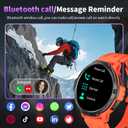 Rugged Smart Watch for Men with Built-in GPS, 6-Axis Sensor for HIIT/Run Form Analysis, 1.46'' Tactical Smartwatch with Bluetooth Calls, Compass, 7-Day, 100+ Sports 3ATM Fitness Tracker, Black