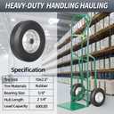 GICOOL 10" x 2.5" Flat Free Solid Rubber Tire with 5/8" Axle Bore Hole, 2 1/4" Hub, Replacement 4.10/3.50-4" for Hand Truck Dolly Trolley Garden Wagon Cart Generator, 2 Pack