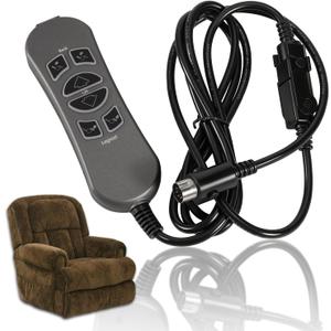 MLSK89-A2 6 Button 5 Pin Prong Remote Controller w/USB & Backlit Compatible with Catnapper Lift Chair, Electric Recliner and Sectionals, Hand Control Handset (Black) for Power Recliner