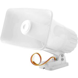 Horn Alarm, 150 dB DC 12V Dual Tone Wired Horn Siren Burglar Alarm System Warning Althorn for Home Security System, 20 x 12.5 x 23 cm