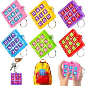 24PCS Tic Tac Toe Game Birthday Summer Party Favors Goodie Bags Stuffers for Kids 3-5 4-8 8-12 Classroom Treasure Chest Carnival Prize Box Toys Bulk Keychain Pinata Filler Return Gifts for Girl Boy