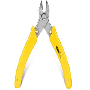 KATA 5.5 Inch Stainless Steel Wire Cutter Micro Flush Cutters, Precision Side Cutter Plier Sprue Cutting Snip for Electronics, Jewelry Making, Metal Wire Cutter, Crafting