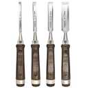 CAQUXIL 11" Wood Chisel Sets for Woodworking, SemiCircular Edge Blade Chisel Woodworking Tools, Woodwork Chisel Carpentry Tools4 Pack