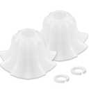 Plastic Lampshades Set of 2, Flower Lampshades 3.7" Top x 7.7" Bottom x 4.5" High, Seaside village Table lamp, Floor Lamps, Pendant Light, Wall Light Replacement Lampshade