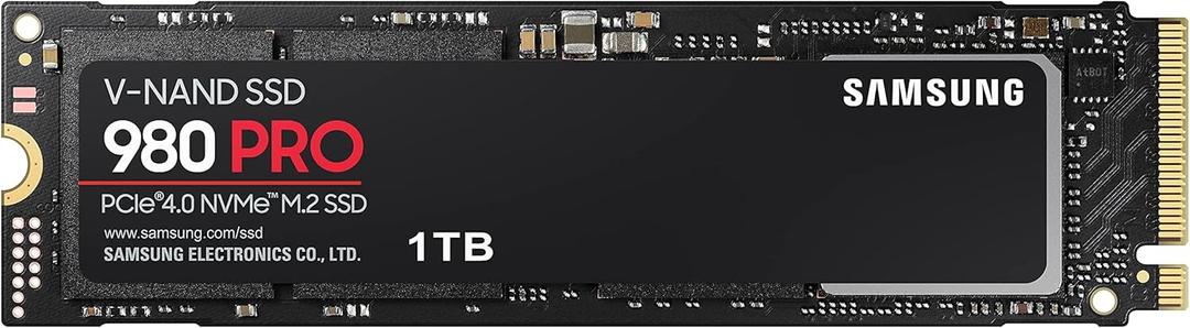 Samsung 980 PRO SSD 1TB PCIe 4.0 NVMe Gen 4 Gaming M.2 Internal Solid State Drive Memory Card, Maximum Speed, Thermal Control MZ-V8P1T0B/AM