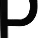 2 x 4 Inch Acrylic Frosted Matte Black Letter P, Adhesive House Letters and Numbers for Outside, Modern House Numbers for Apartment Door Farmhouse Mailbox Office Hotel, Address Numbers and Letters