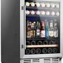 Kalamera Beverage Refrigerator, 24 inch Beverage and Wine Fridge 5.3 Cu.ft