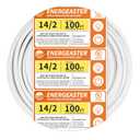 Energeaster Solid Indoor 14/2 W/G NMB Cable 100ft CoilElectrical Wire 14 Gauge Wire 2 Conductors Non-Metallic with Ground Wire(White)