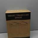 2 Pack 2.7 Gal Bathroom Trash Can with Lid, Automatic Trash Can Small Smart Garbage Can Touchless, Slim Motion Sensor Waterproof Plastic Trash Bins for Bedroom Office Kitchen Toilet (White)