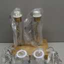 EOEYYOYB Pleated Table Lamp, Set of 2 Table Lamps for Bedroom, Bedside Lamps for Nightstand with Linen Lampshade, Modern Lamp for Bedroom Home Office Decor, Gold