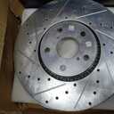 A-Premium 13.15 in (334 mm) Front Drilled and Slotted Disc Brake Rotors + Ceramic Pads Kit Compatible with Select Lexus Models - IS200t 2016-2017, IS300, IS350, GS350, GS430, GS450h, GS460, 6-PC Set